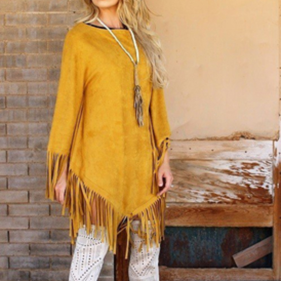 🍁🍂L&B 🍂🍁 PLUS SIZE FRINGED PONCHO!  1 LEFT!🍁 - Picture 4 of 8
